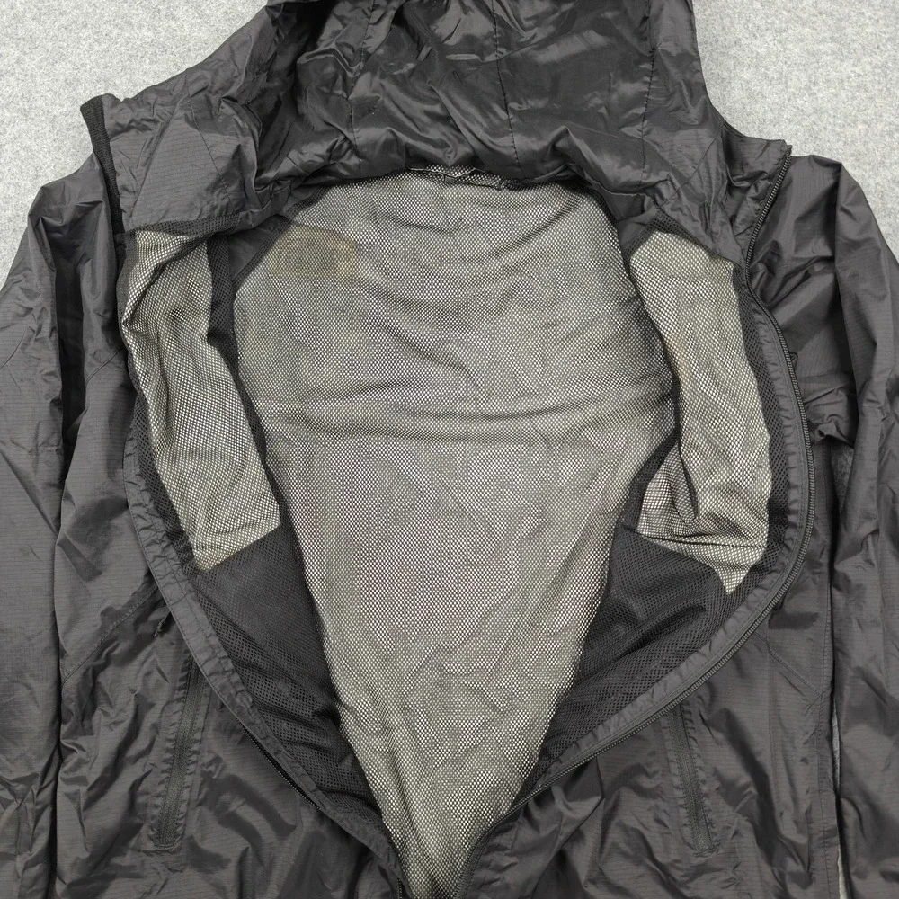 The North Face DryVent Jacket Mens Medium Black Hooded Rain Windbreaker Full Zip